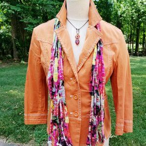 Magenta Orange Green Black Flutter Scarf Lightweight Women Accessory Multwear